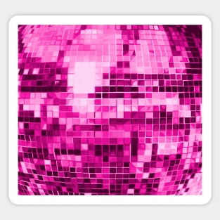 Pink Mirrored Disco Ball Pattern Sticker